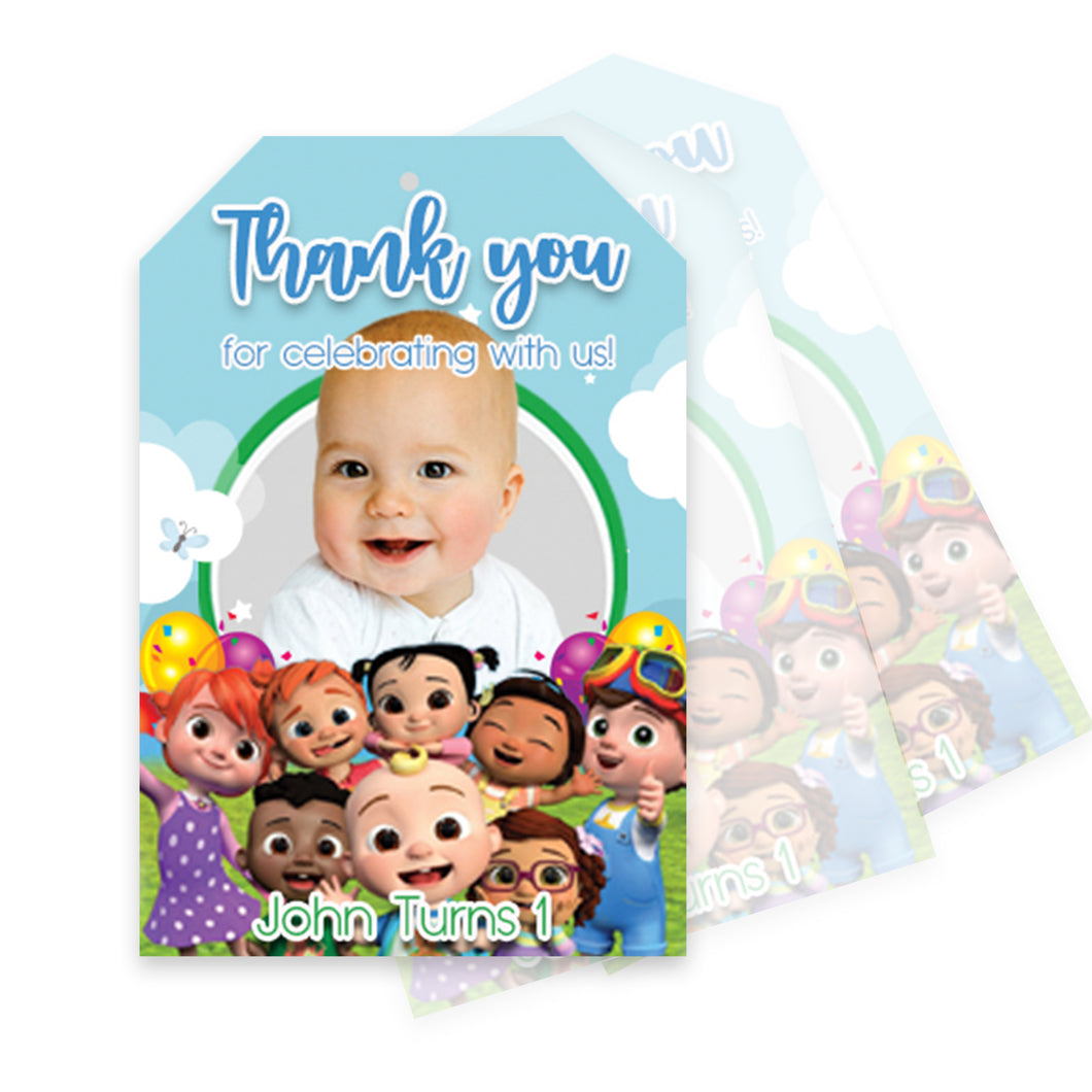 Cocomelon Thank You Tags (12pcs)