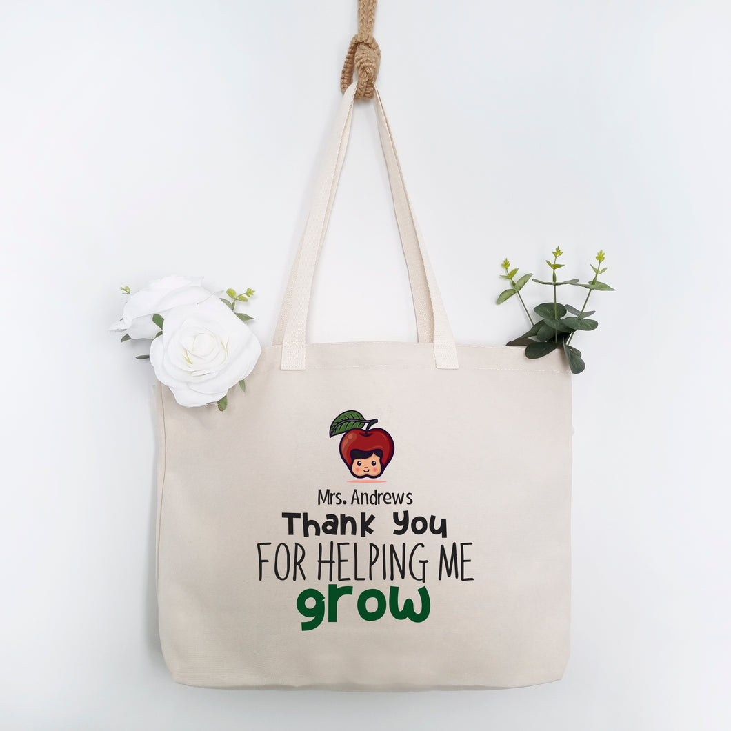 Personalised Teachers Bag - Grow