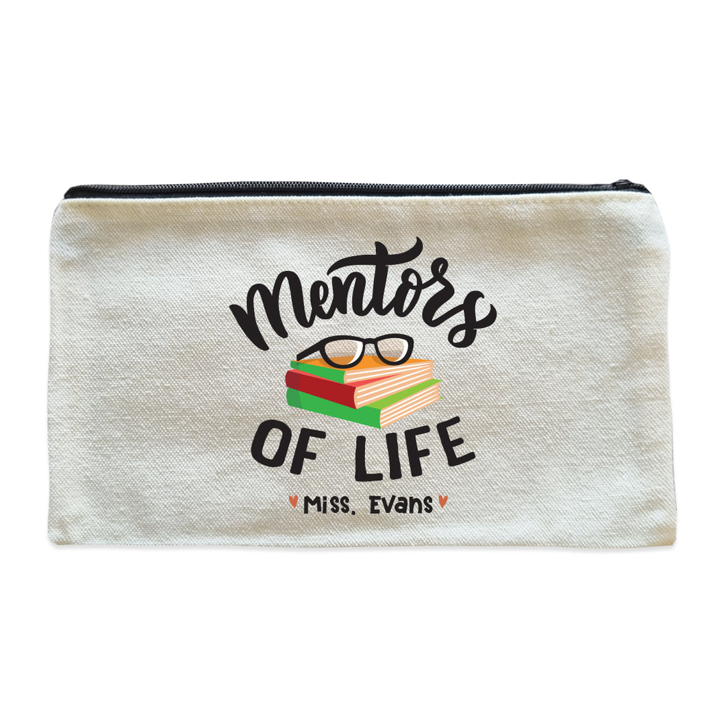 Personalised Teachers Pencil Case / Makeup Bag - Mentor